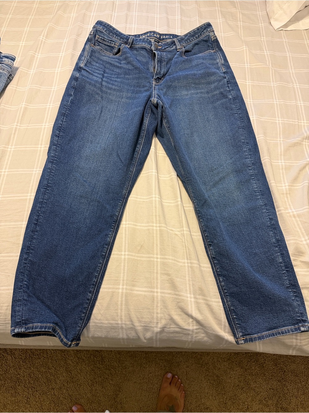 American Eagle Outfitters Classic Blue Straight-Leg Jeans